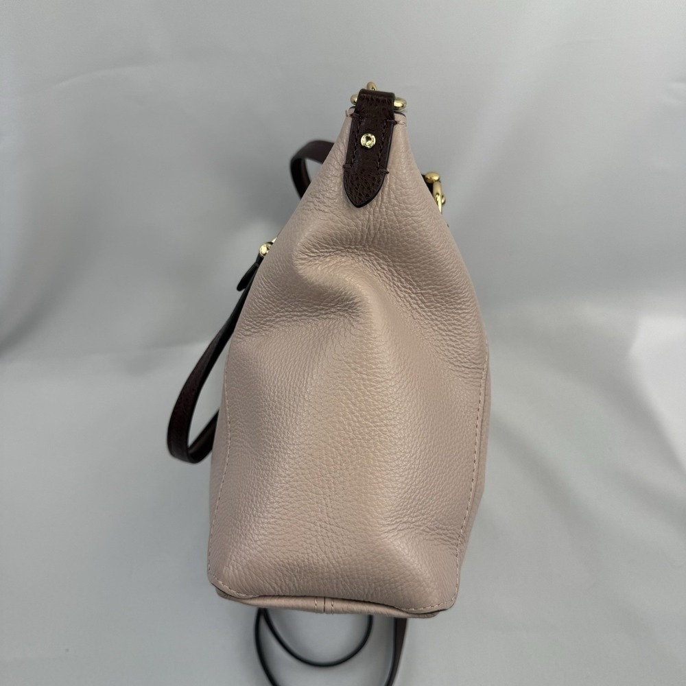 Coach Pink and Brown Leather Satchel - Picture 6 of 16